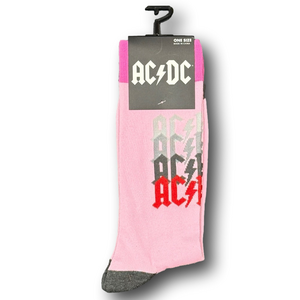 3/$20 AC/DC Retro Funny Novelty Crew Socks - NWT